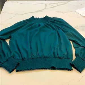 Pretty green top with smocking detail